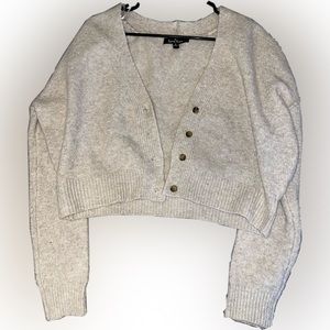 Button Up Crop Sweater : Size: Medium